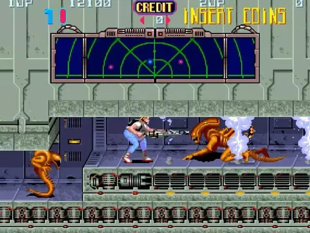 90年代初的经典街机游戏异形科乐美旗下又一精品射击游戏