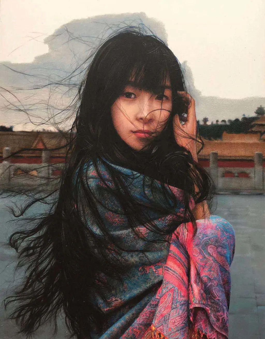 极擅彩铅画,孟祥雷是中国80后青年画家,很难让人一眼看出这是彩铅画.