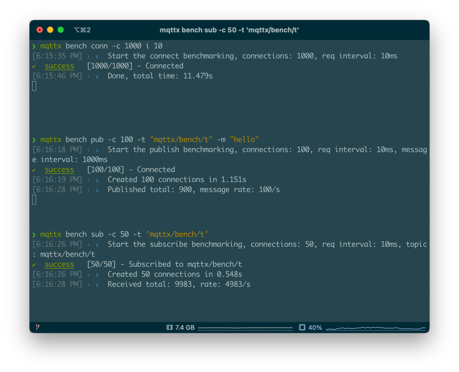 MQTT X 1.9.0 发布：开箱即用的 bench 命令，MQTT 性能测试更便捷 - 知乎