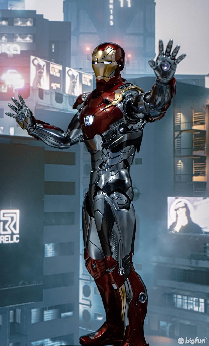 模型摄影后知后觉的海景房hottoys钢铁侠mk47