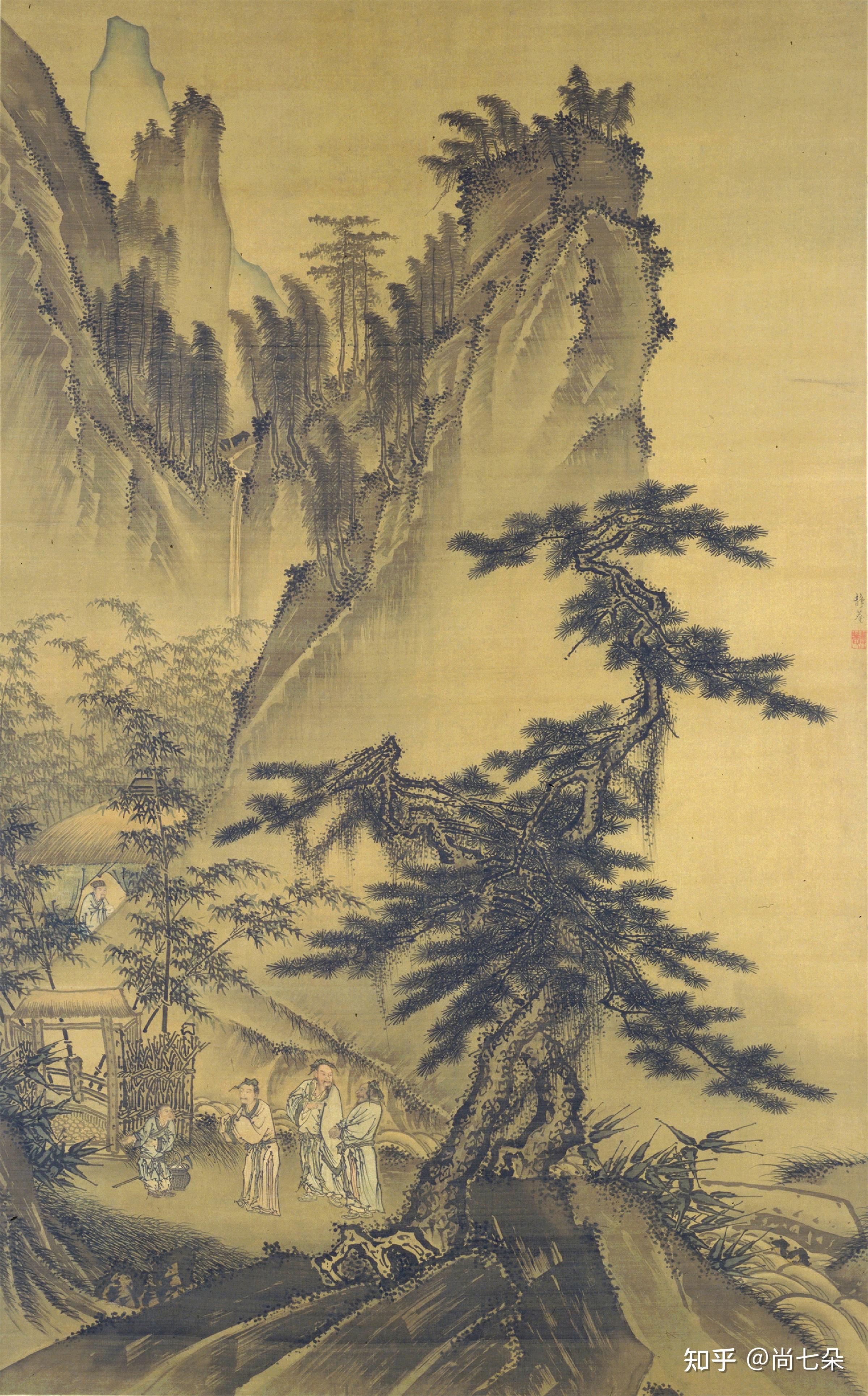 明代戴进山水古代高清国画图片保存