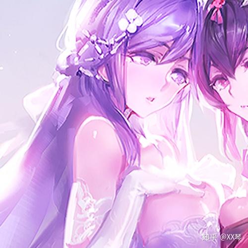 有没有两人闺蜜头像动漫紫色系