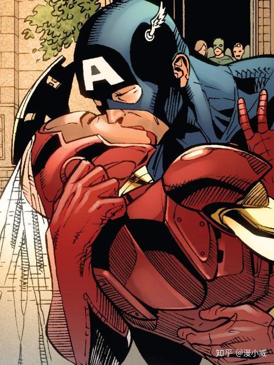 钢铁女侠跟美国队长接吻