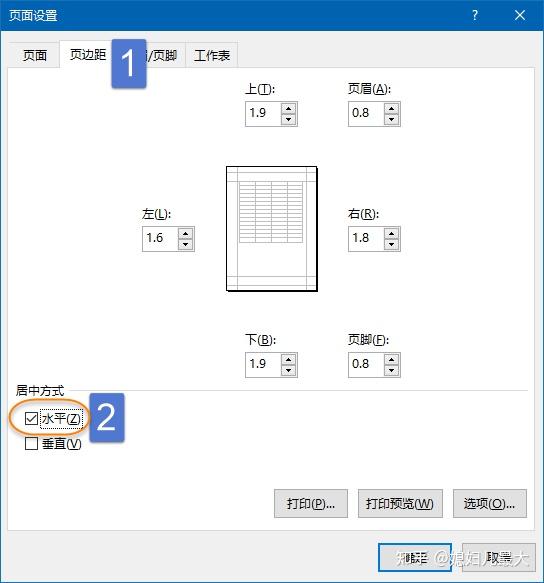 多頁打印時,加上頁碼是個不錯的主意:在【頁面佈局】對話框中設置頁眉