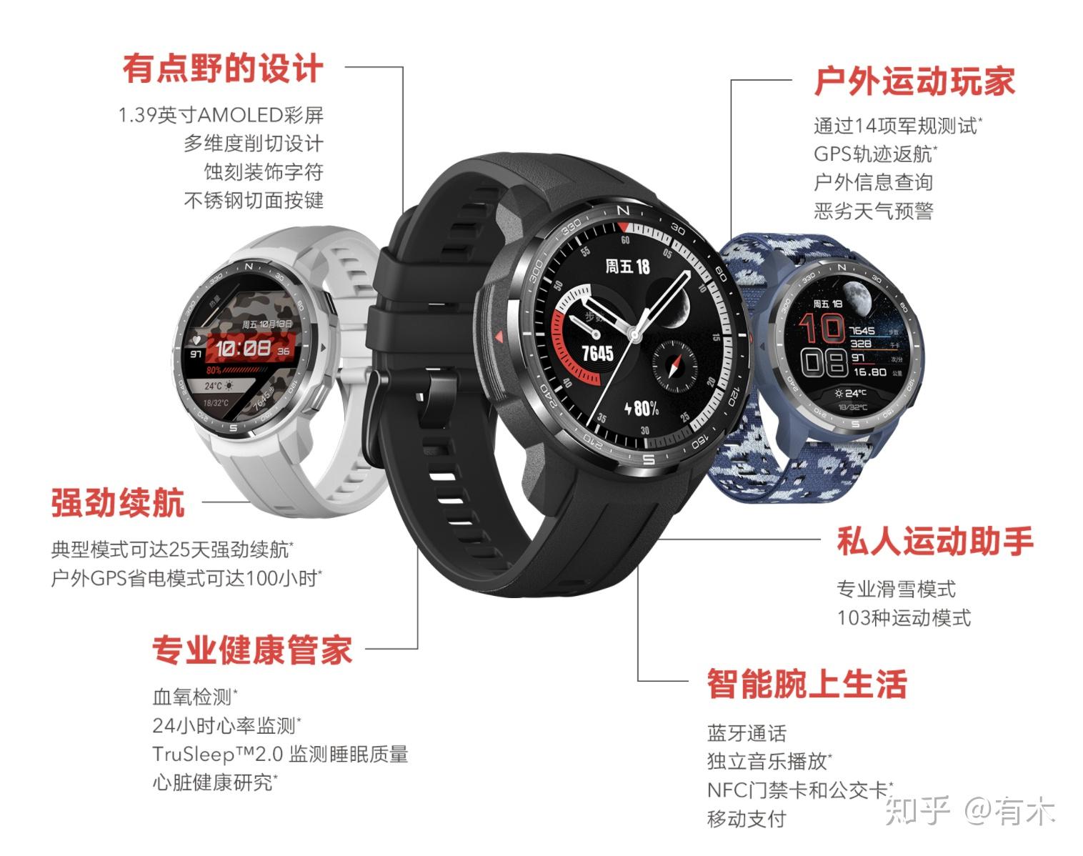 2021最性价比智能手表推荐荣耀手表gspro