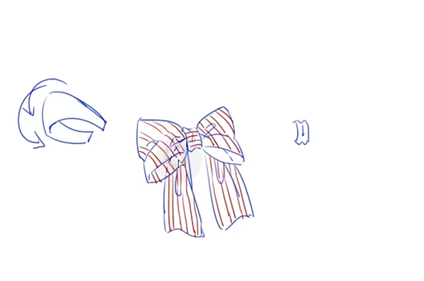 动漫少女头饰蝴蝶结怎么画绘画小技巧