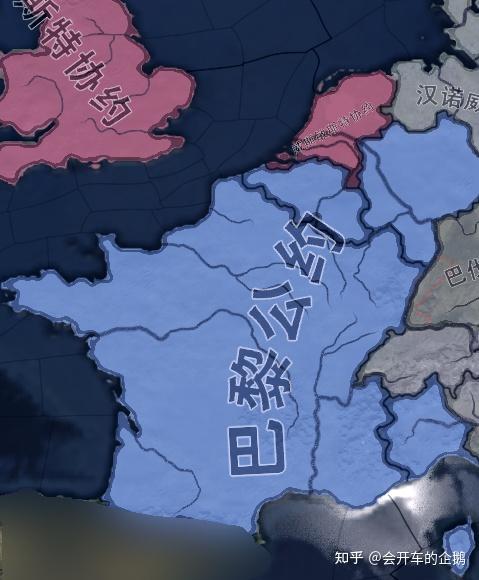 然后是西欧的阵营地图,身为铁幕的最前线,这里的每个国家都能影响到