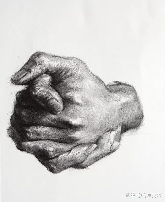 半身带手人物的写生纳入招生时的素描考试范围它不仅考核你对头像的