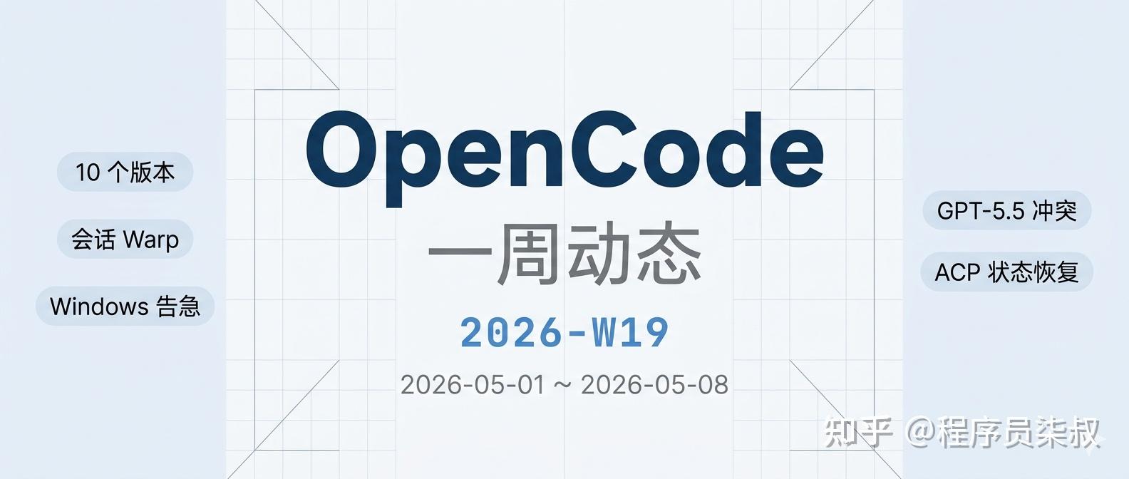 OpenCode 一周动态 - 2026-W19 - 知乎