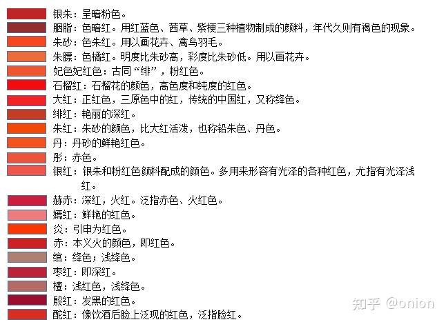 中国古代颜色大全，史上最全的颜色表 - 知乎