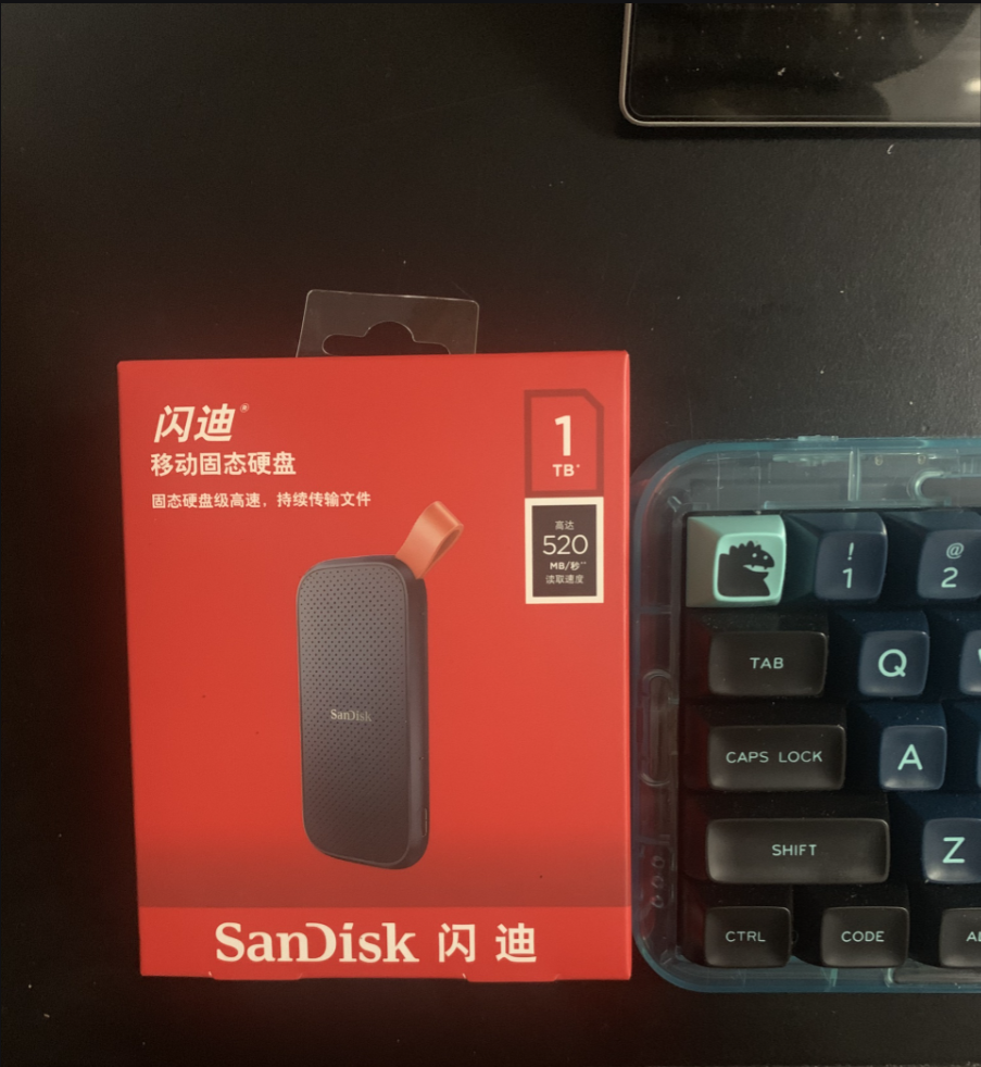 闪迪1t移动固态硬盘开箱评测