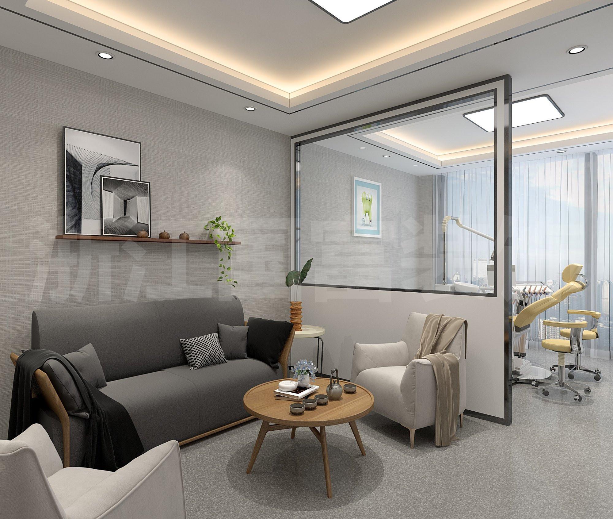 相应规范之前,我们先给大家分享一家宁波牙科诊所装修设计案例效果图