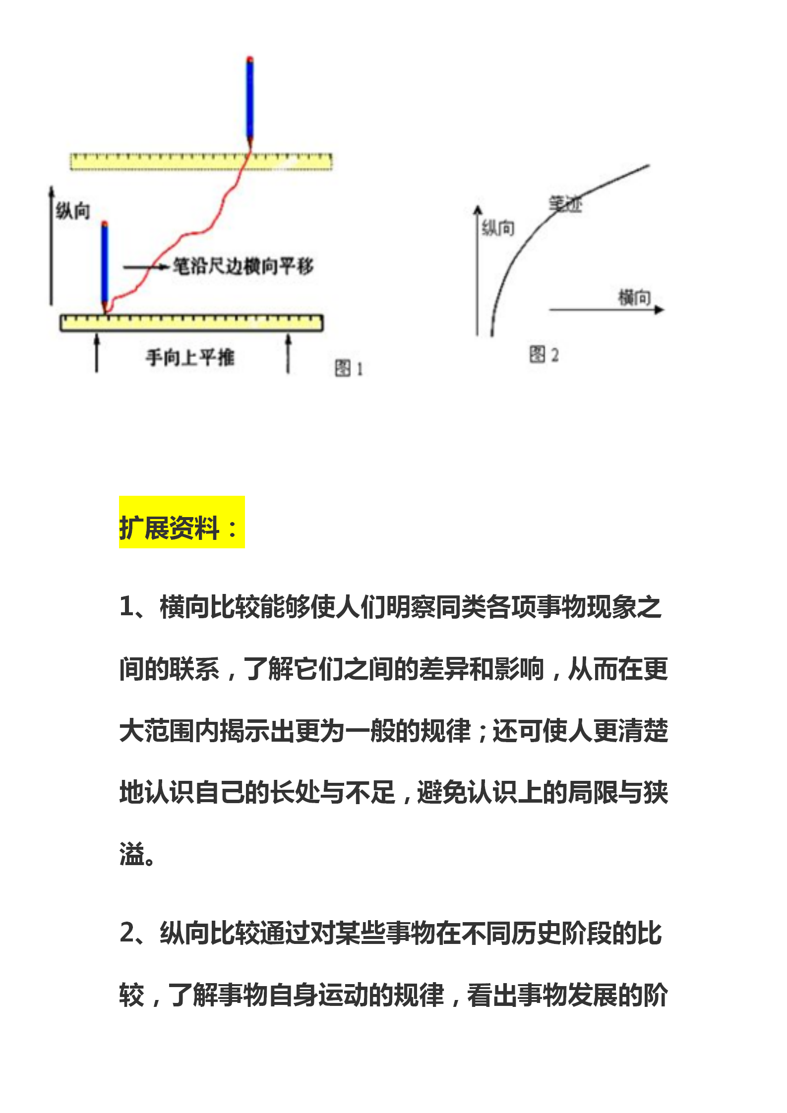 毕业论文里数据的横向比较和纵向比较的作用是什么区别又是什么