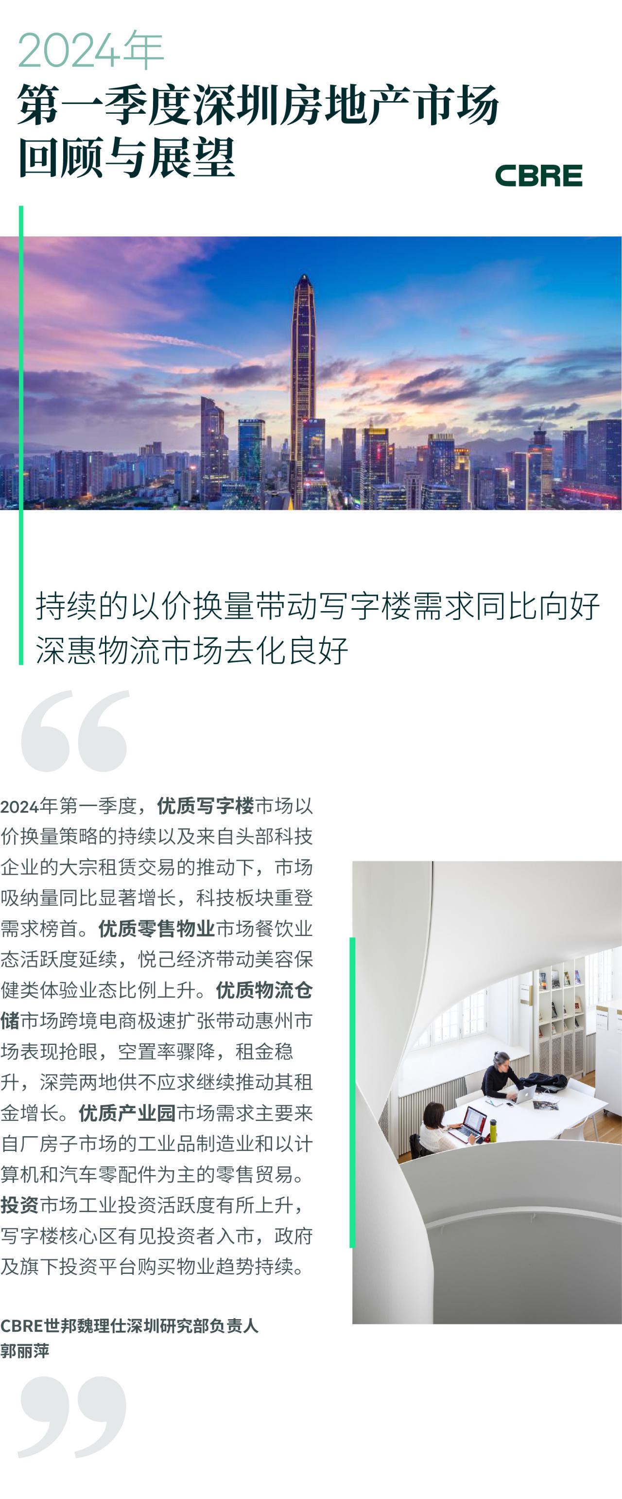 2024年第一季度深圳房地产市场回顾与展望