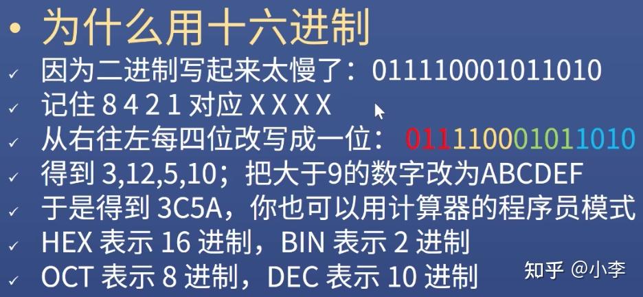 就是把所有數字變成二進制存下來,再用十六進制簡化.