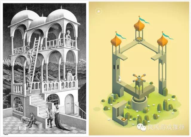 《上升与下降》才奠定设计风格而天才共有特点是擅于学习埃舍尔以罗杰