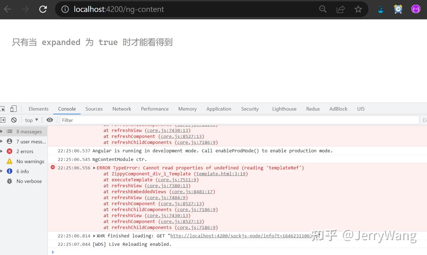Angular 内容投影出现 No provider for TemplateRef found 错误的单步调试 - 知乎