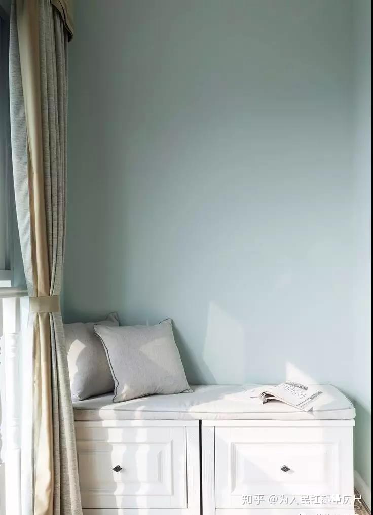 122㎡清新蓝绿的美式装修邂逅美好的浪漫生活