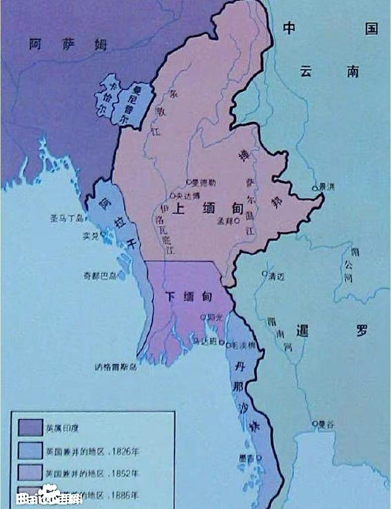 缅甸北部地图图片