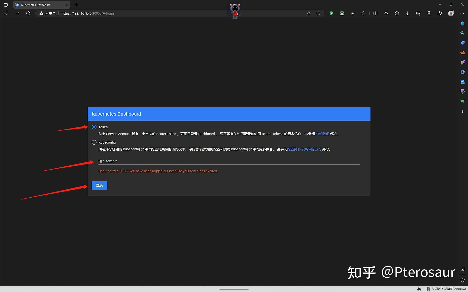  kubernetes dashboard ui 