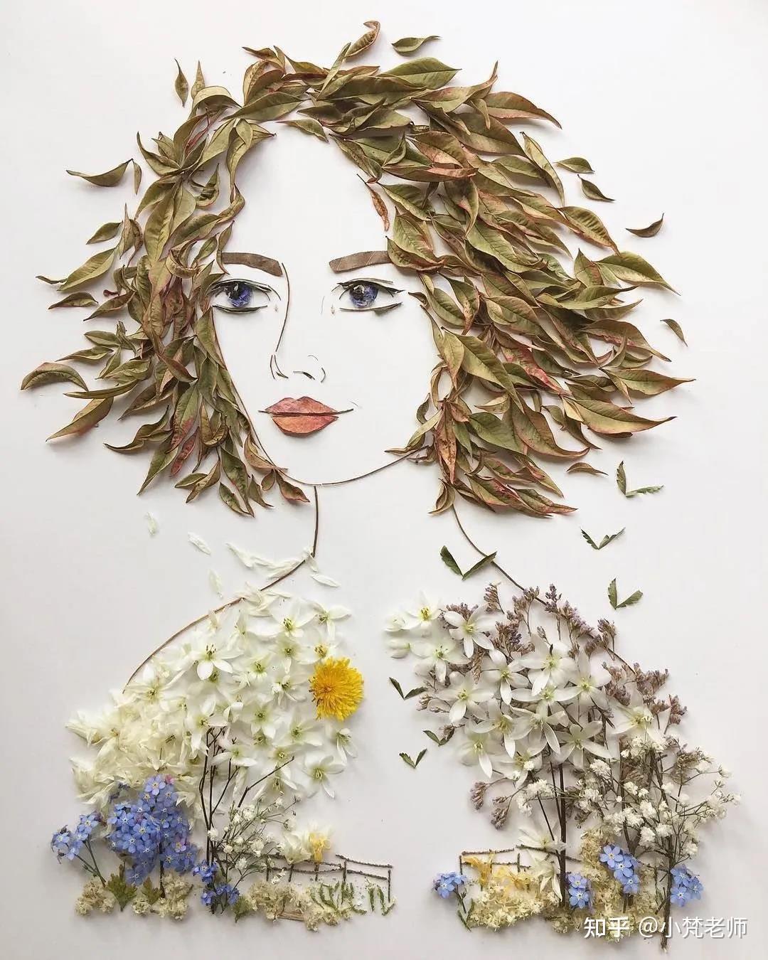 缤纷树叶画放下手机和我一起捡树叶吧