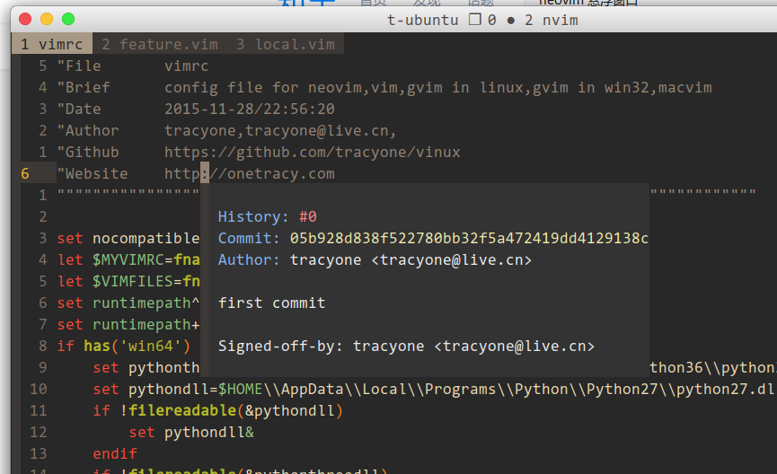 neovim 悬浮窗口介绍