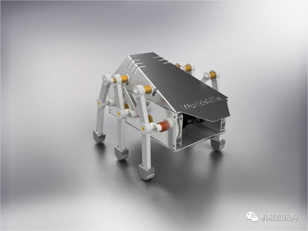 机器人简易六足爬行机器人机械人inventor设计