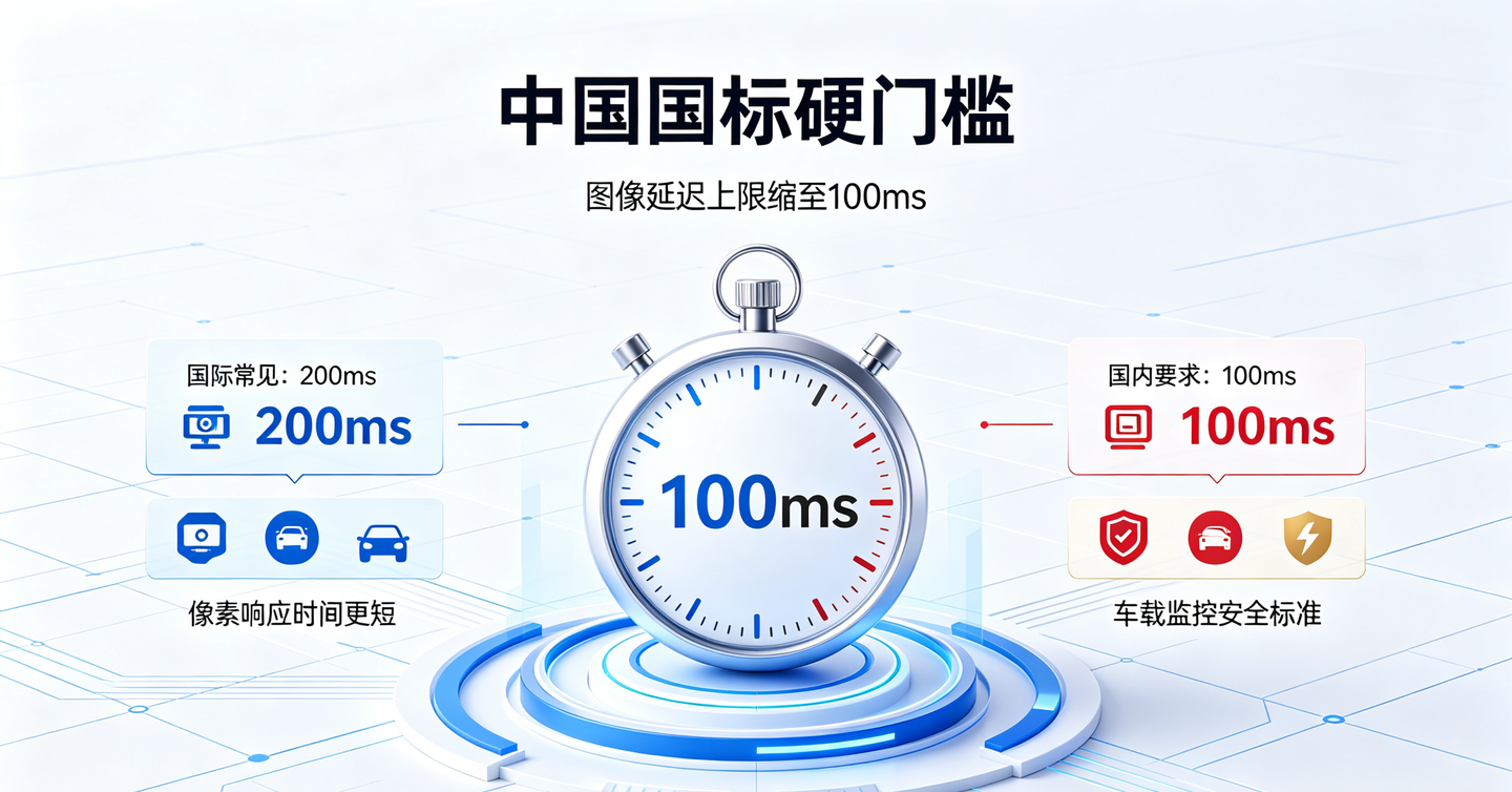 60毫秒 vs 200毫秒:你的电子后视镜画面“慢”了多少?