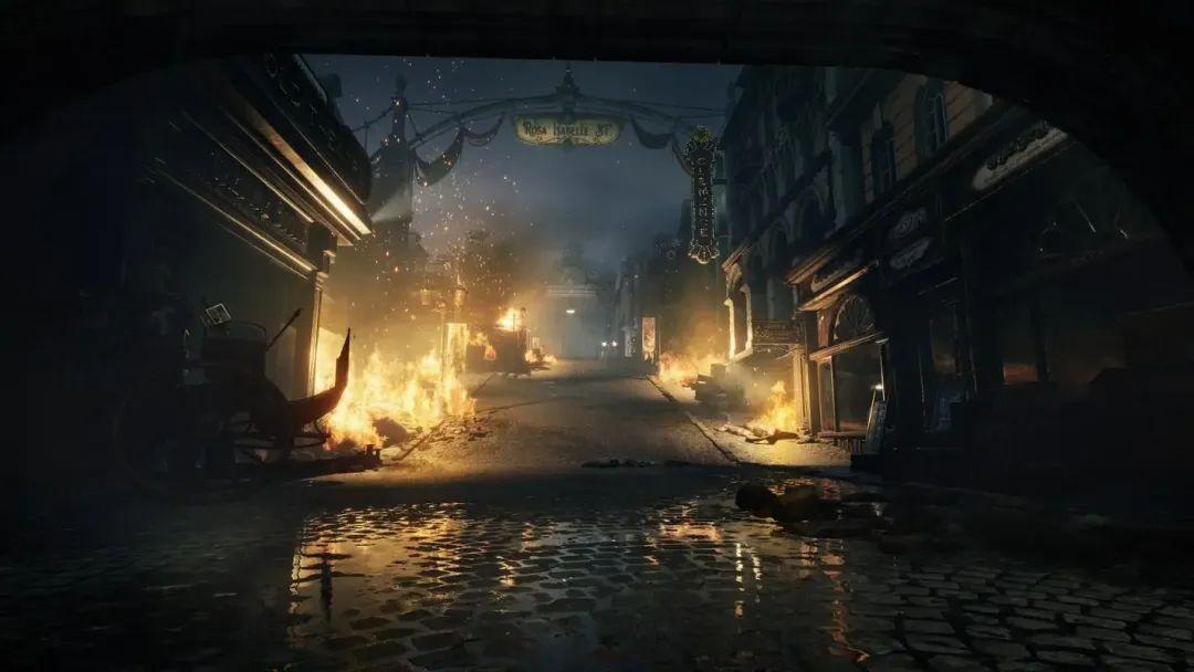 破败的大教堂,残破的歌剧院等,整体场景透露着一股暗黑阴郁的氛围