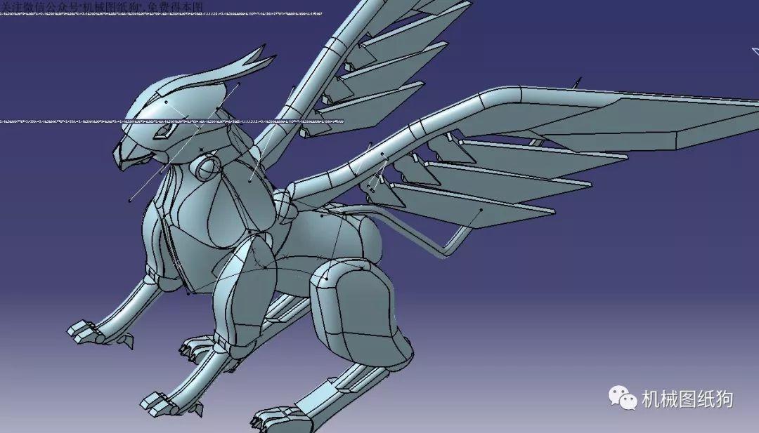 机器人机器人狮鹫模型3d图纸igs格式