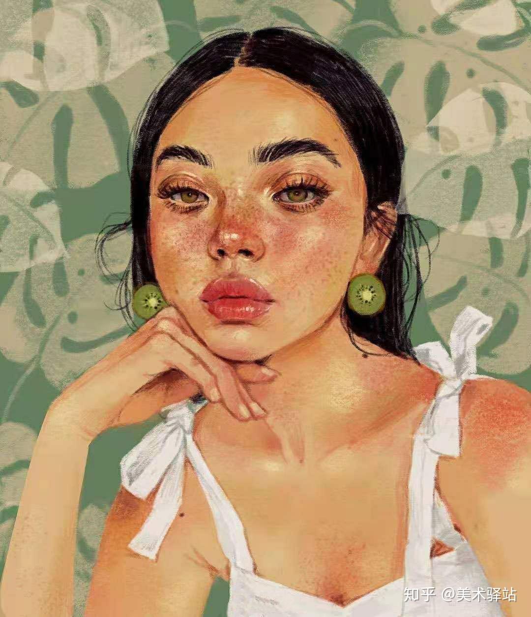 一组高清的色彩人物插画色彩搭配感好有个性哦我感觉可以用来做头像了