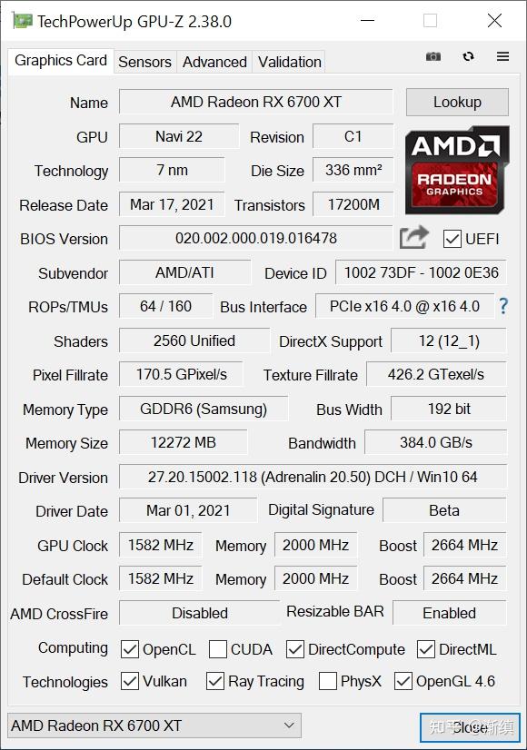 AMD Radeon RX 6700XT首发简测- 知乎