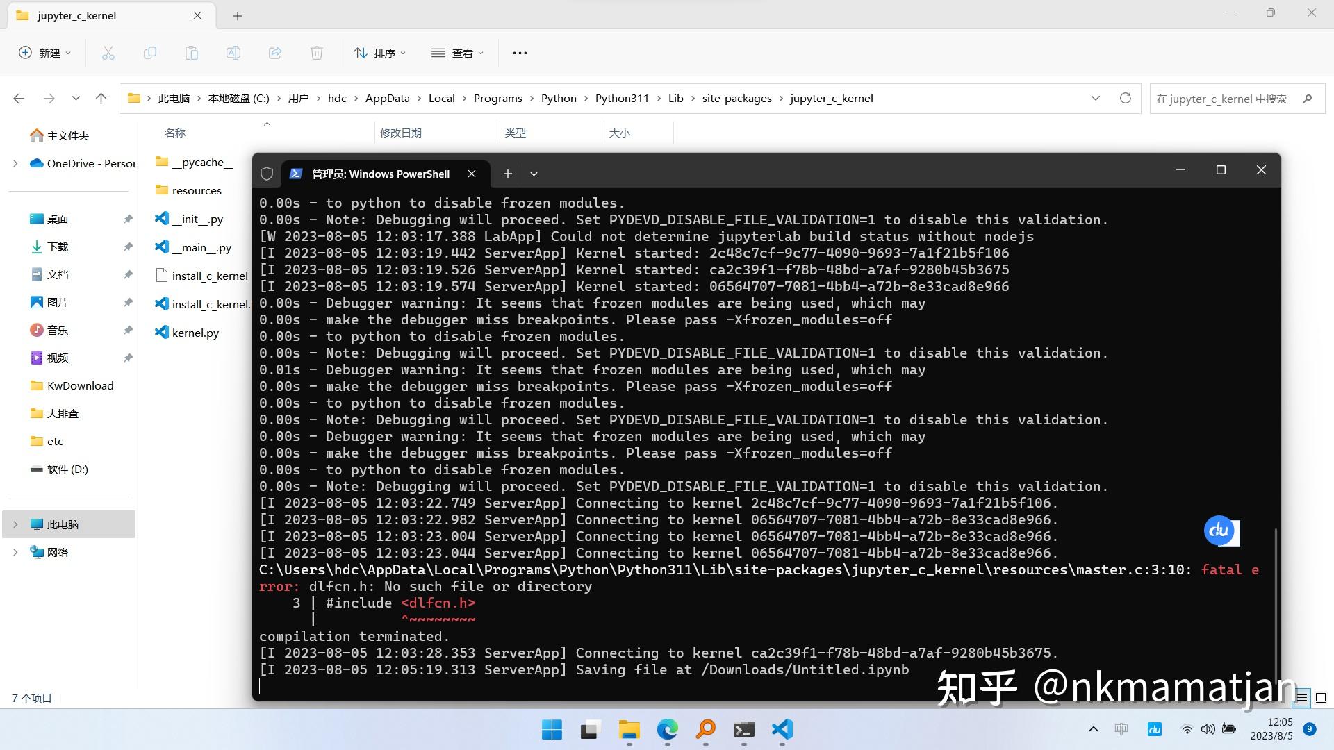 Windows 11 jupyter lab jupyter c kernel 