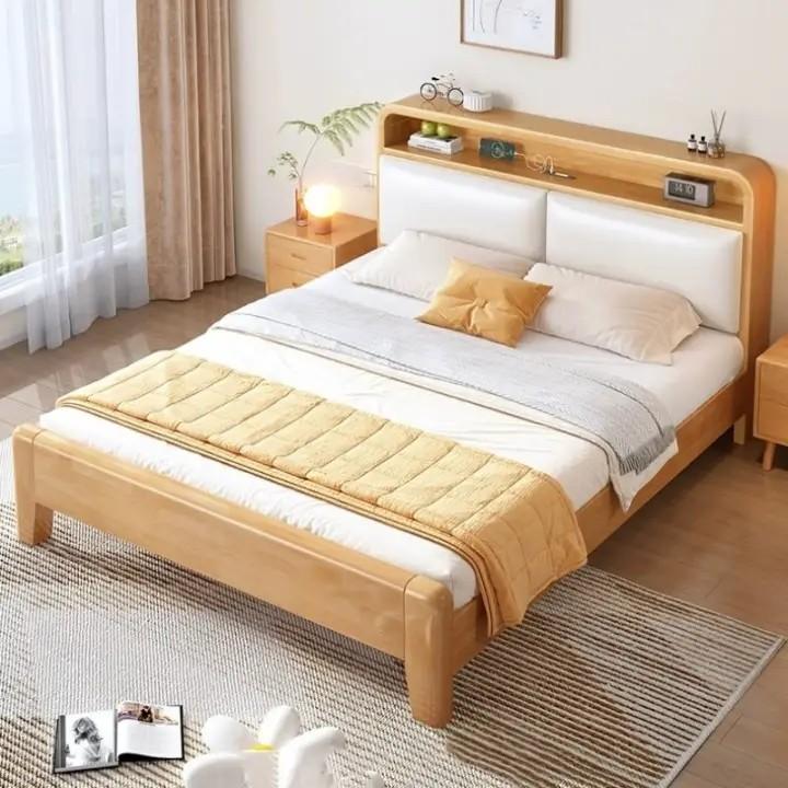 橡胶木床推荐:北欧童话品牌橡胶实木双人床