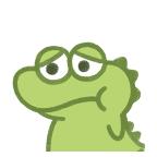 抹茶旦旦表情包小鳄鱼好可爱