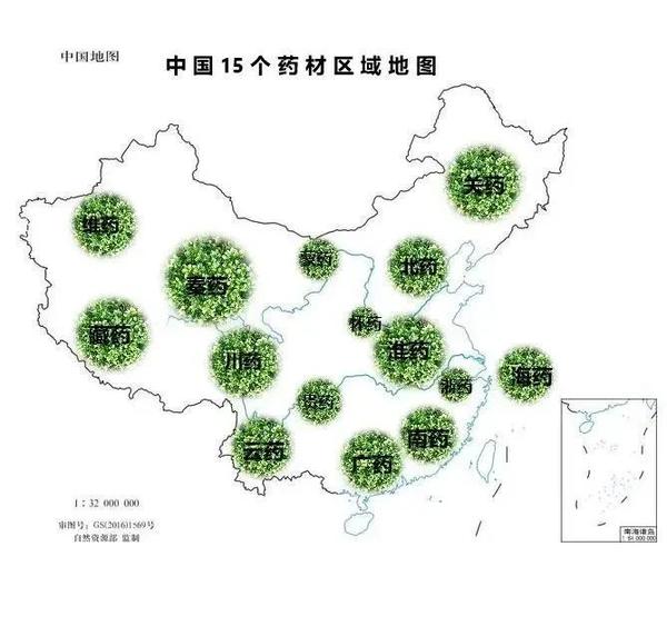 我国15个区域“道地药材”分布状况与分类地图 - 知乎
