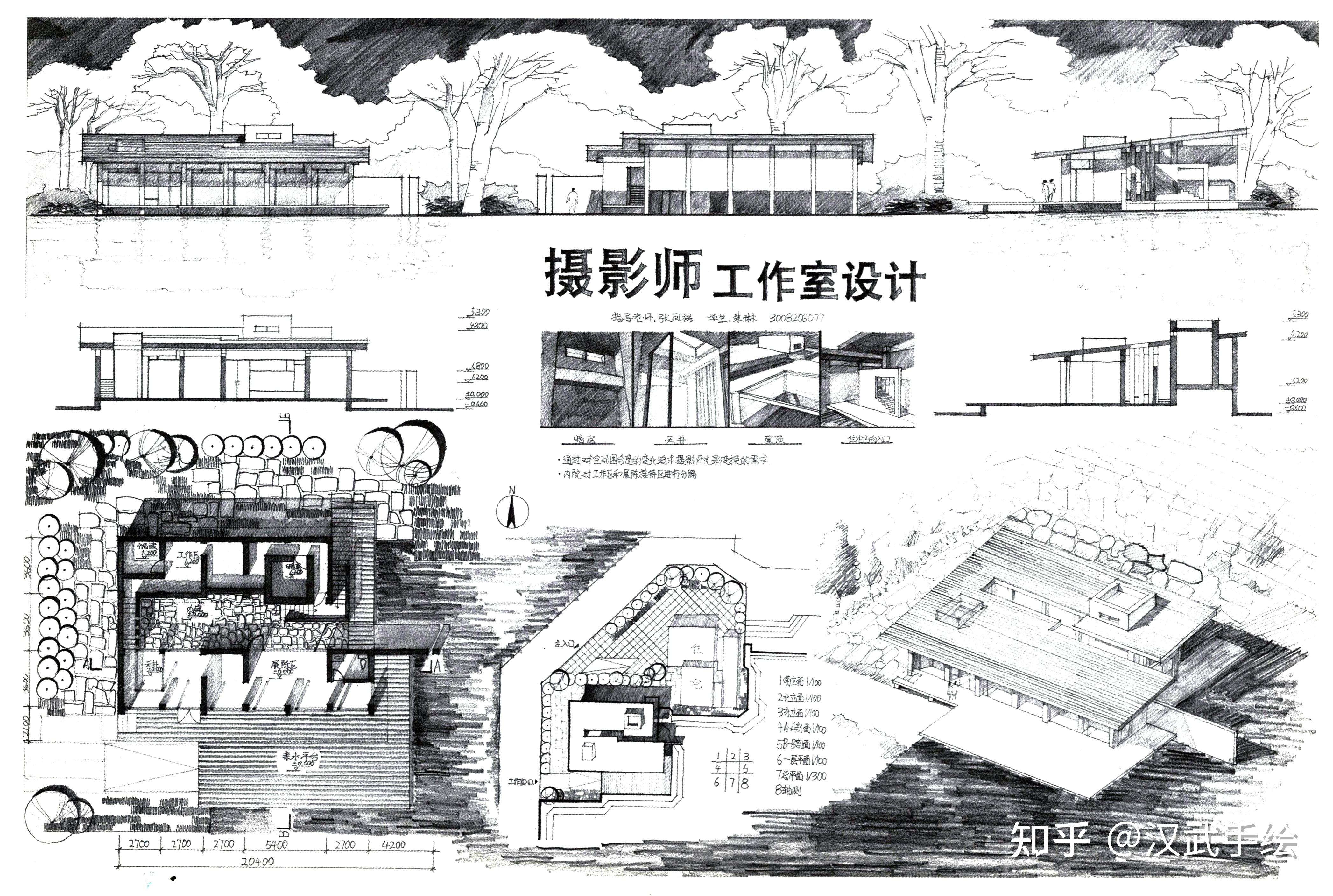 优选快题】第01期丨建筑设计手绘快题100例—快题救急!妈妈再也不用担心我的快题模板了! - 知乎