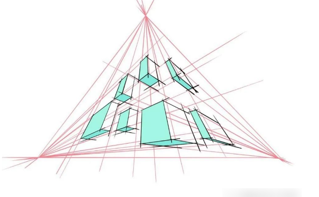 具有一定高度的建築體,相比於前兩種透視圖來說,其畫面效果更加宏偉