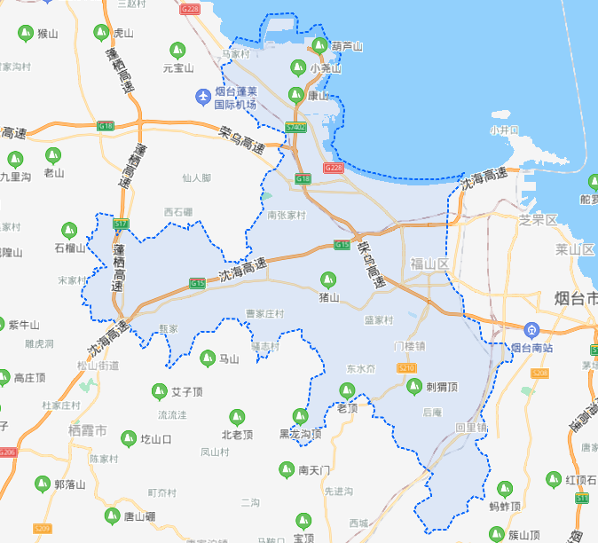 烟台市福山区行政区划图片