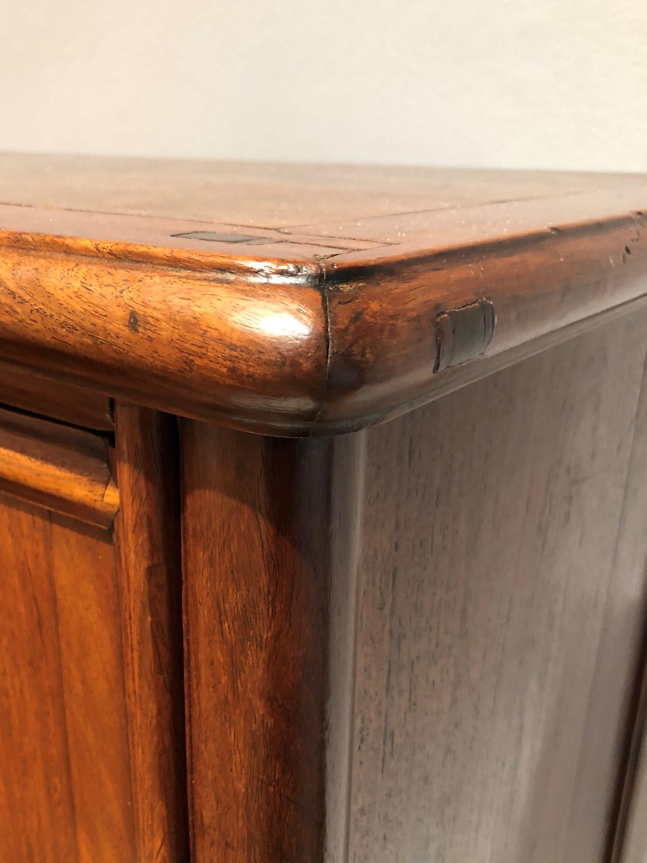 17世纪黄花梨圆角柜特殊格角榫攒边没见过