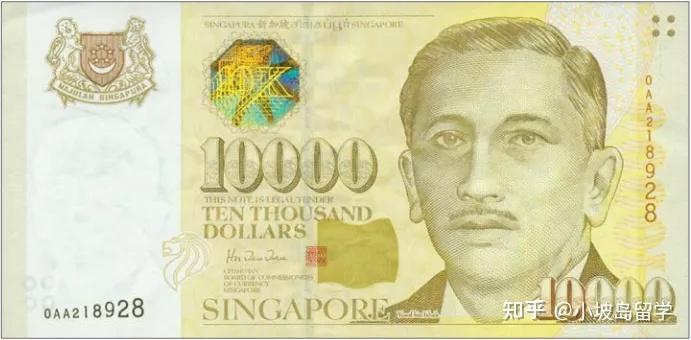 10000新加坡元纸币图片