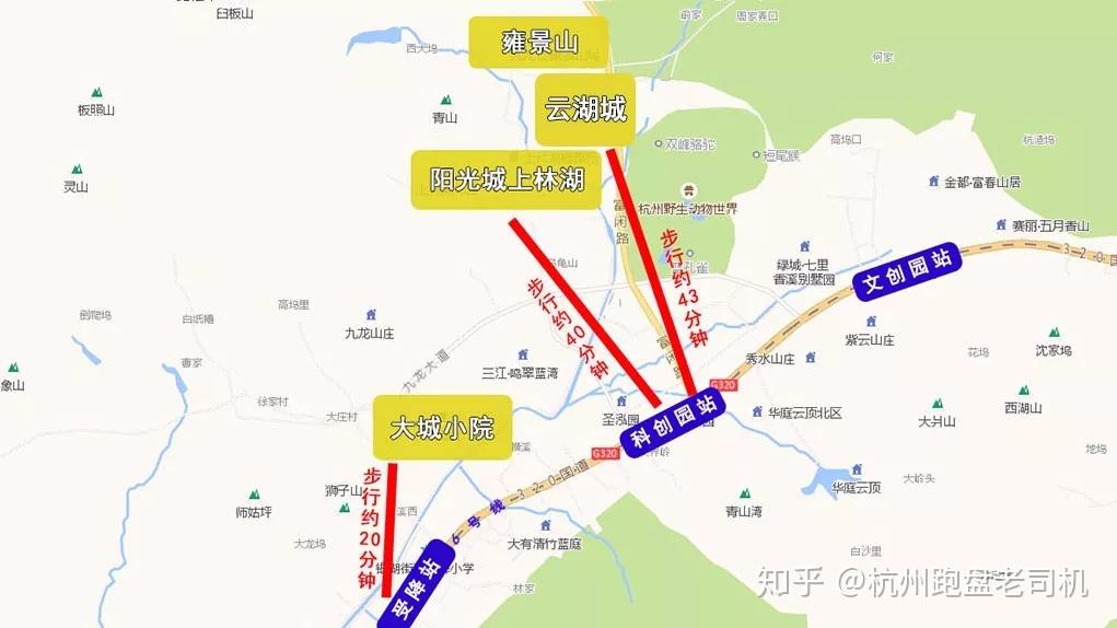 银湖部分沿着320国道设置站点,由东往西依次是天鸿美和院门口的文创园