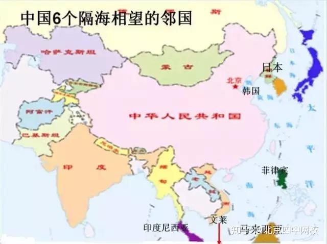 我国隔海相望国家地图图片