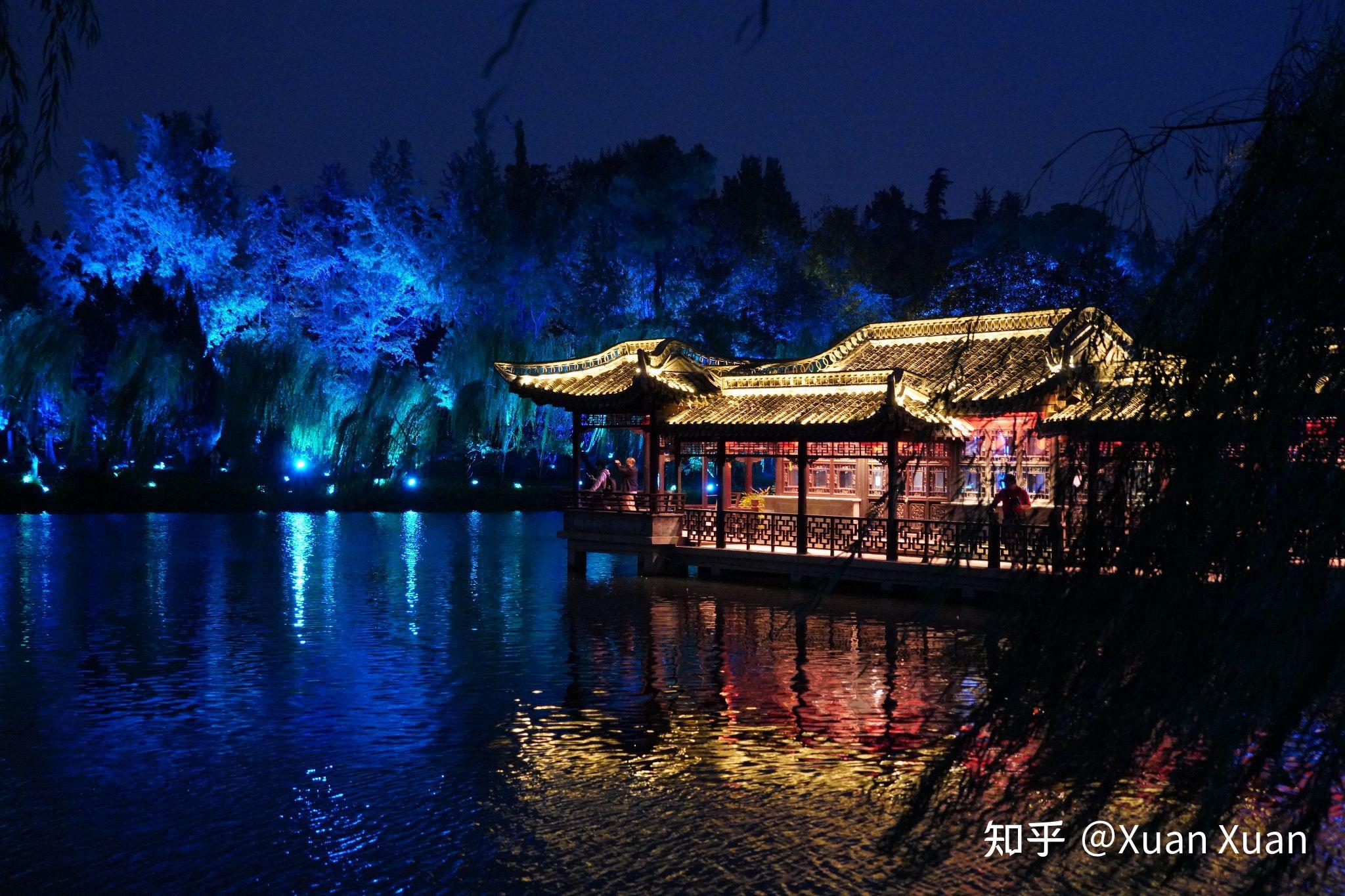 瘦西湖夜景图片