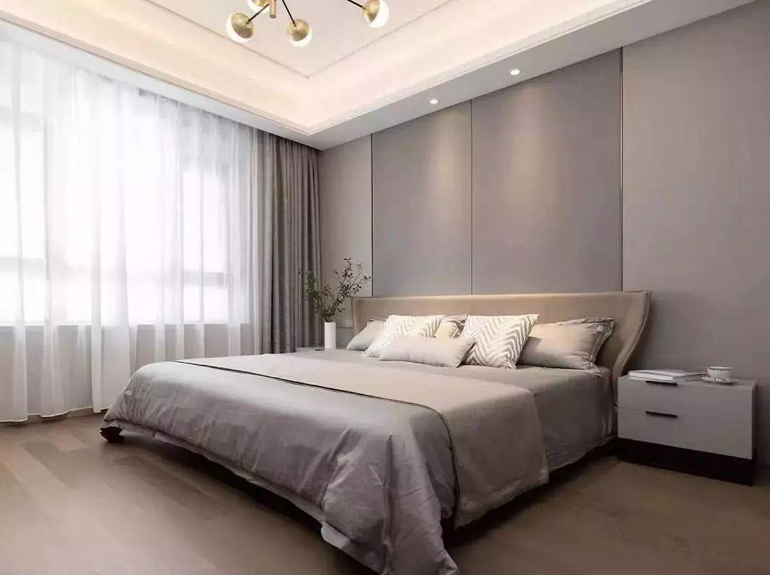 新中式风格别墅卧室床头设计效果图_别墅设计图