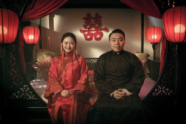 学豆瓣女神晚晚 拍了婚纱照还玩转first look