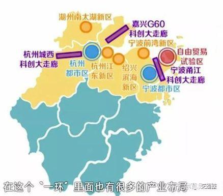 杭州城西,宁波甬江,嘉兴g60三个科创大走廊,杭甬两大都市区,自贸区