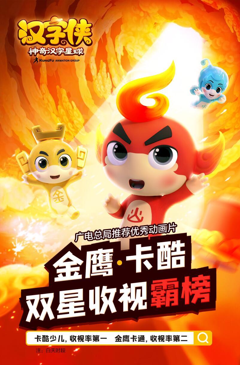 功夫动漫《汉字侠》全国收视率再夺冠,双台霸榜,势不可挡! - 知乎
