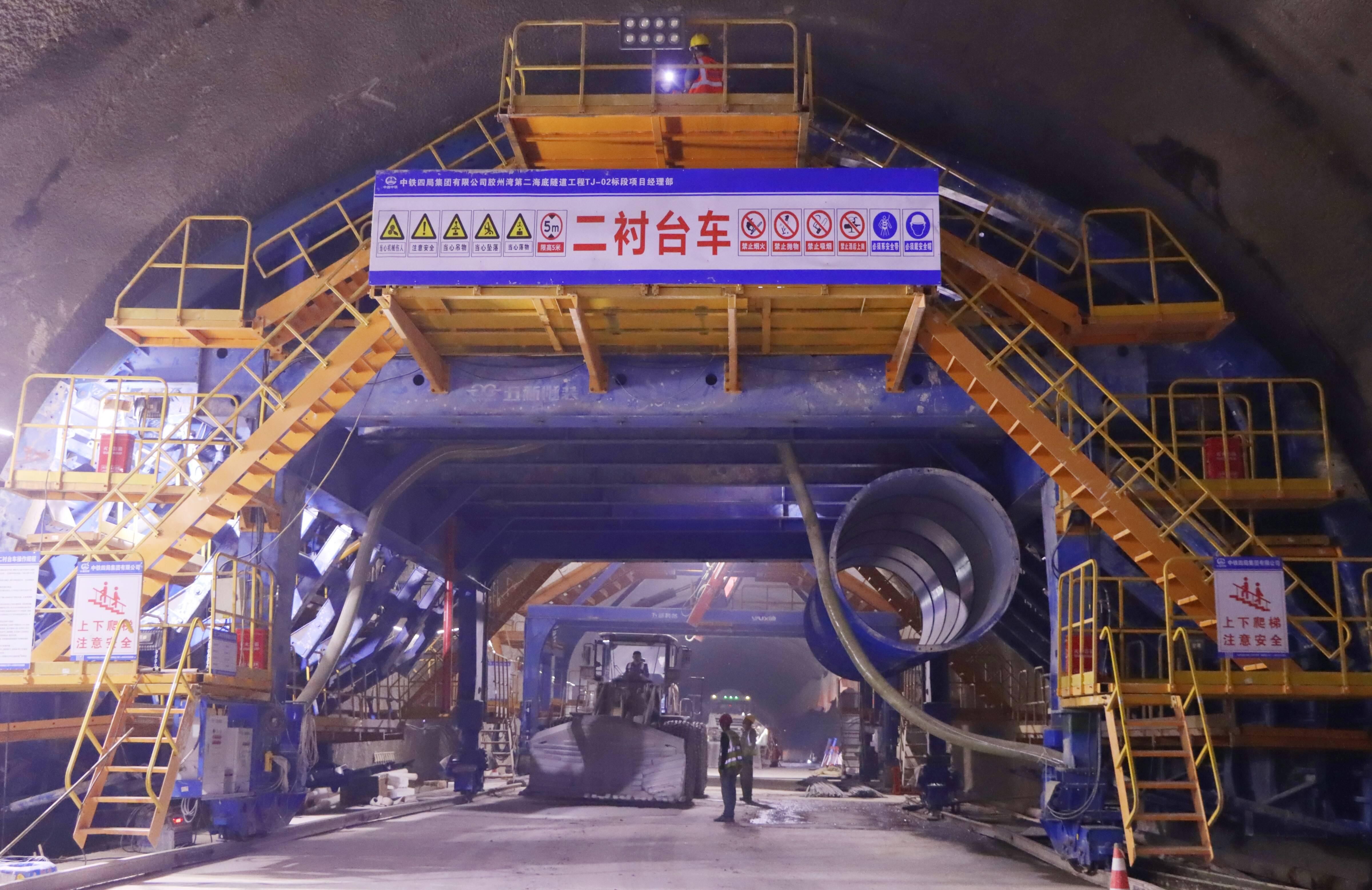 胶州湾第二隧道工程“加速跑”：黄岛端主线隧道陆域段累计掘进突破1000米 - 知乎