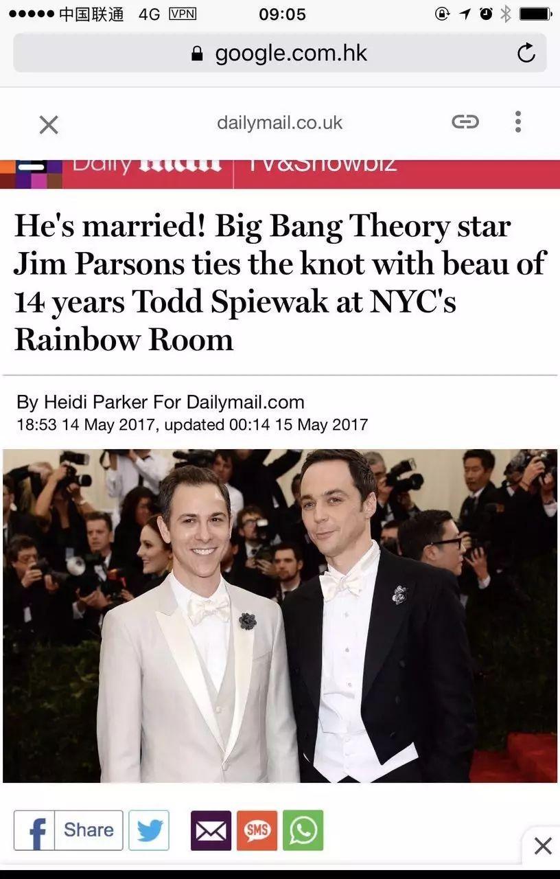 《生活大爆炸》谢耳朵的扮演者jim parsons(吉姆·帕森斯)和相识